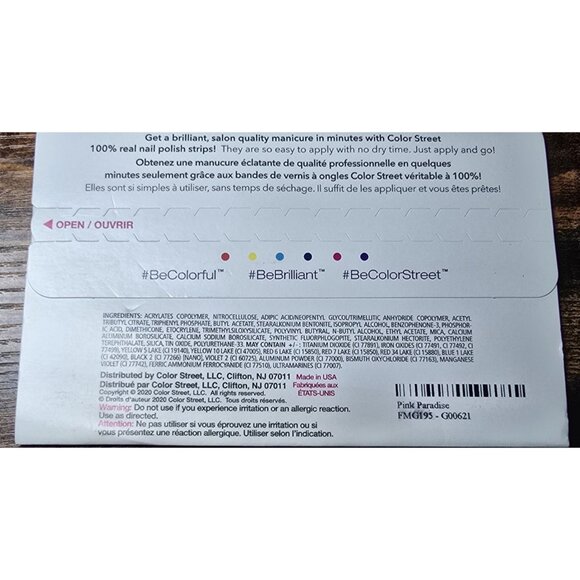 Color Street Lot of 2 Nail Polish Strips Pink Paradise Smoke & Mirrors Retired - Picture 5 of 10